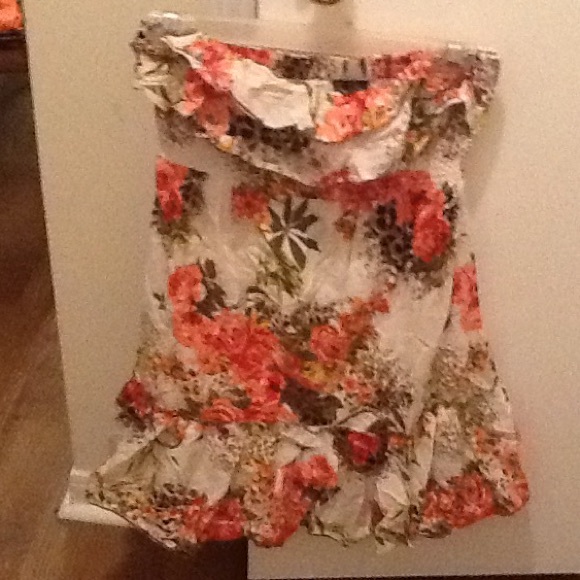 Floral Strapless Dress