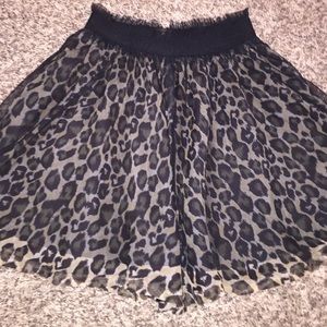 Leopard printed tulle skirt