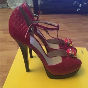 Fendi Spuntata Vitello Stampa Heels 40 Fendi Spuntata Vitello Stampa Heels 40