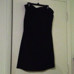 Strapless black dress