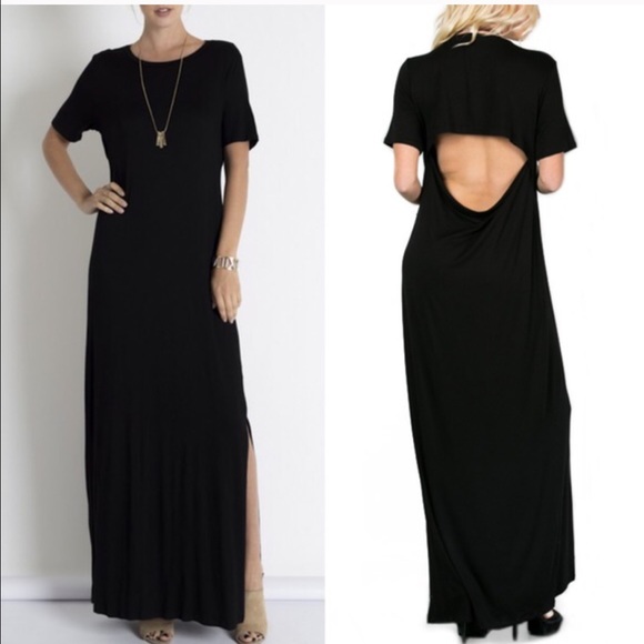 🆕ZARA open back long dress - BLACK - Picture 2 of 2