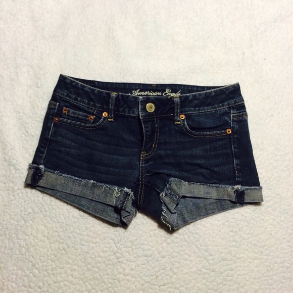 American eagle cuffed denim shorts