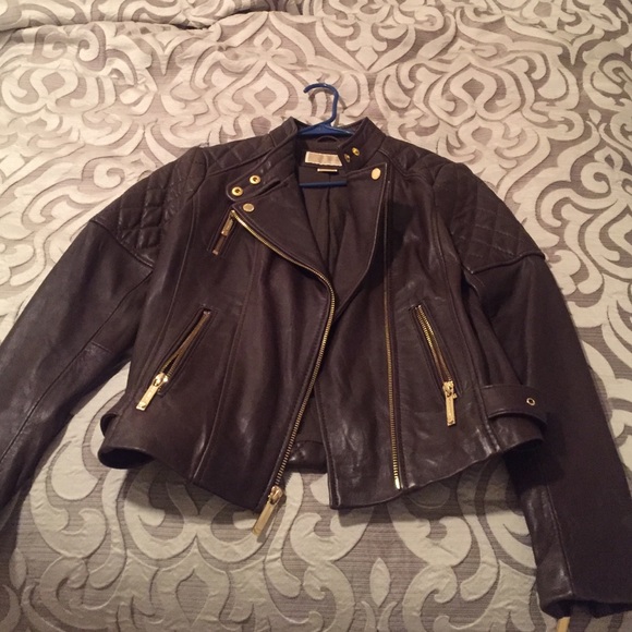 Brown Michael Kors Leather Jacket