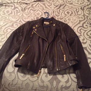 Brown Michael Kors Leather Jacket