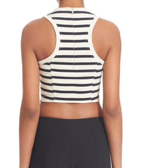🎉HP🎉 Alexander Wang crop jersey striped crop top - Picture 2 of 4
