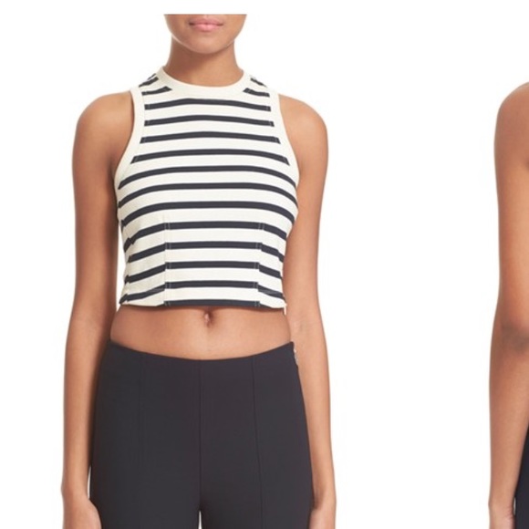 🎉HP🎉 Alexander Wang crop jersey striped crop top - Picture 4 of 4
