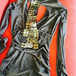 Long sleeve mini dress