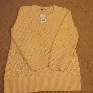Banana Republic yellow sweater size medium NWT