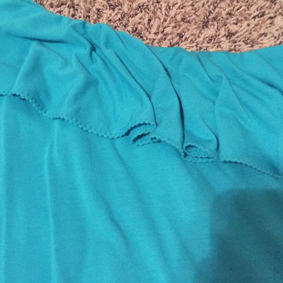 One shouldered top teal top - Picture 2 of 3