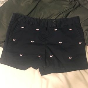 Vineyard Vines Navy/Pink Whale Shorts-3 in
