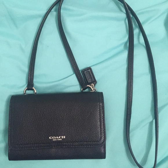 Black coach side purse