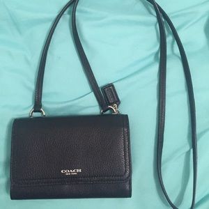 Black coach side purse
