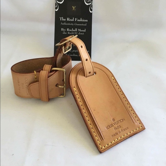 Authentic LV luggage tag and belt set - Picture 1 of 4