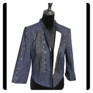 Sophisticated Loft cutout blazer navy