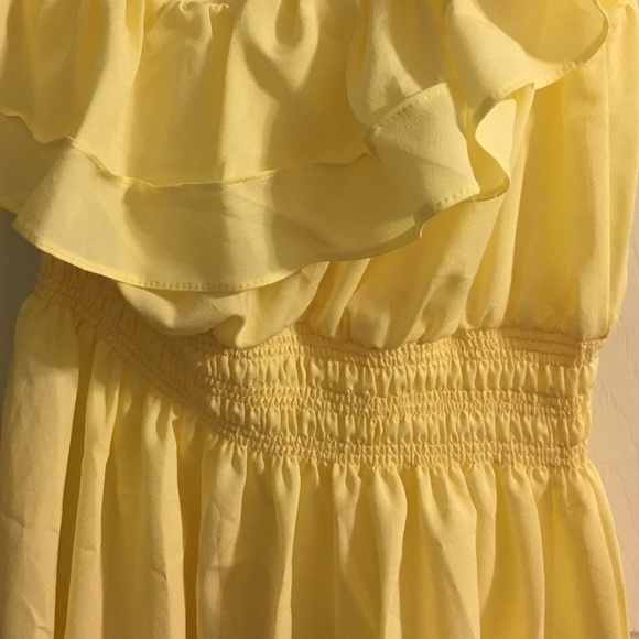 Yellow one shoulder dress - Picture 2 of 2