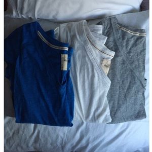 3 Hollister V-Neck Shirts