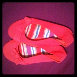 Pink flats