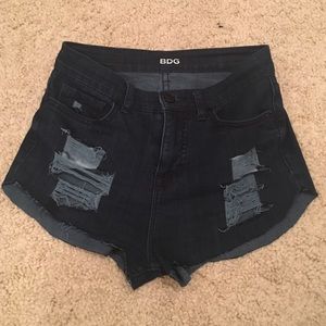 BDG High Waisted Distressed Shorts