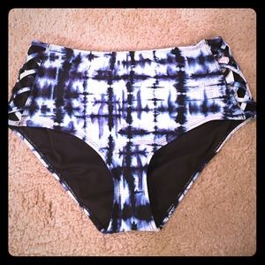 High waisted bikini bottoms - TIE DYE