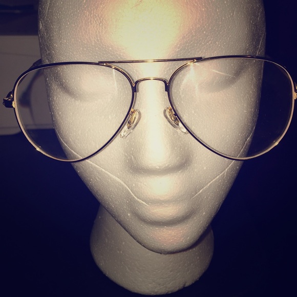 Gold frame glasses