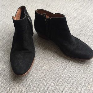 Black Suede Chelsea Booties