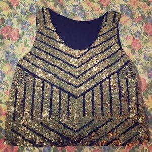 Sequined Crop Top