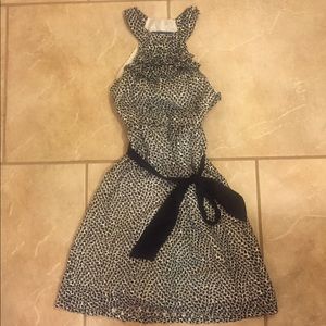 Black and white cocktail dress