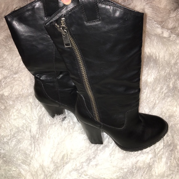 Jessica Simpson black heeled boots