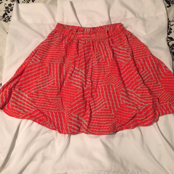 Orange and tan skirt