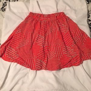 Orange and tan skirt
