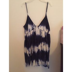 Angl blue and white tie dye dress