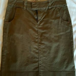 Gap Midi Skirt - Olive Green