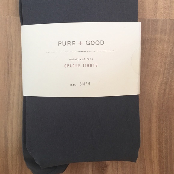 Anthropologie Gray Opaque Tights