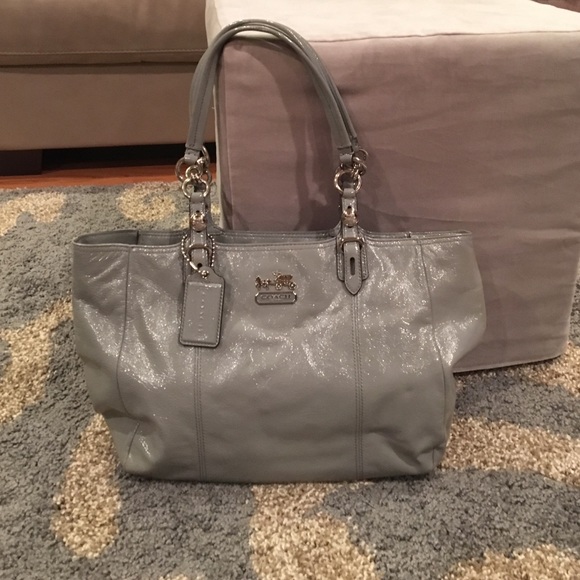 Grey coach handbag