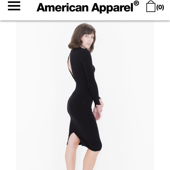 American Apparel Ryder Midi Dress Black