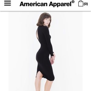 American Apparel Ryder Midi Dress Black