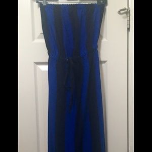 Full length strapless dress