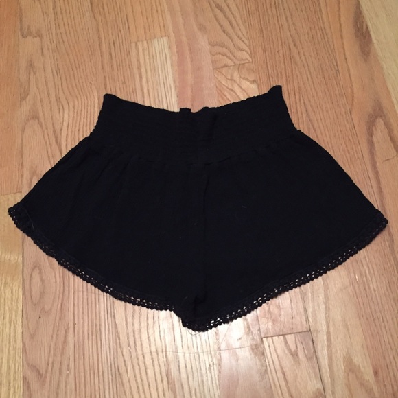 Pacsun Black Flowy Shorts w/ Lace Detailing