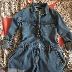 Denim romper