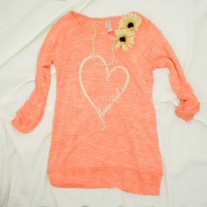 Neon Pink Half Sleeve Top