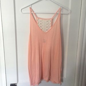 Peach & lace tank