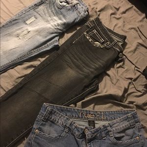 Jeans and shorts