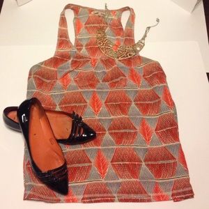Gorgeous print silk tank
