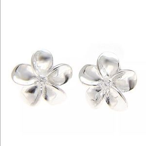 Silver plated stud earring