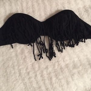 Black Fringe Bikini Set