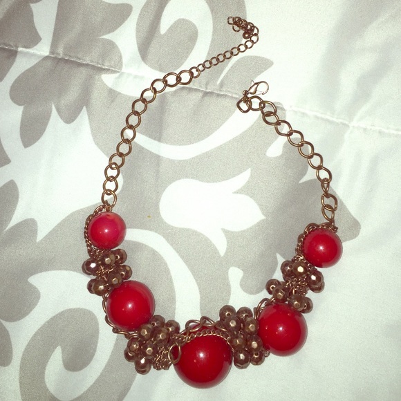 Red Chunky Necklace