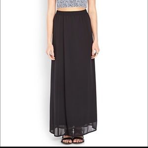 simple black maxi skirt