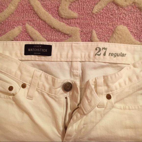 Jcrew white matchstick jeans