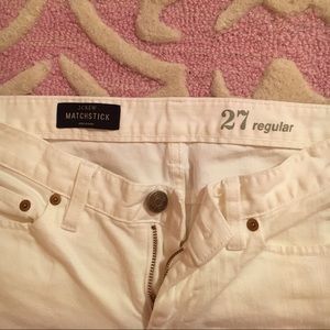 Jcrew white matchstick jeans