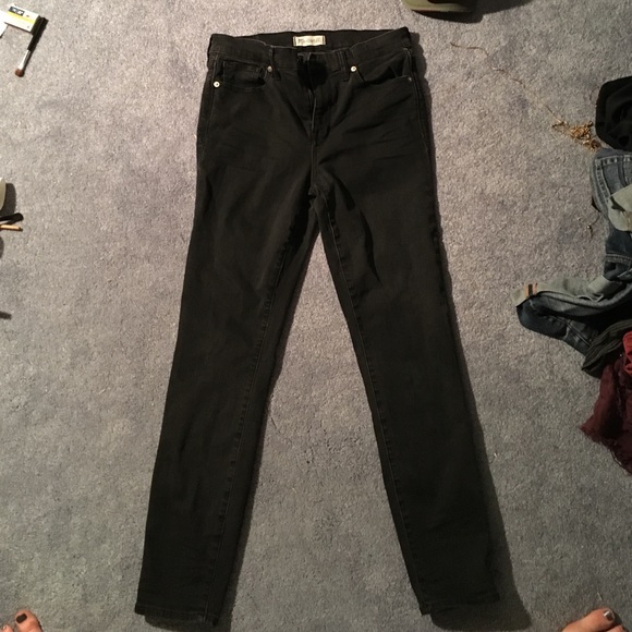 Madewell high waisted black skinny jeans